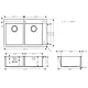 Virtuves izlietne Hansgrohe S711-F765 865x500mm, stainless steel