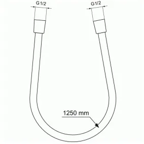 Dušas šļūtene Ideal Standard Idealrain 1.25m, nevērpjas, BE125XG