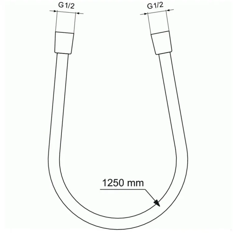 Dušas šļūtene Ideal Standard Idealrain 1.25m, nevērpjas, BE125XG