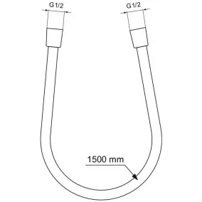 Dušas šļūtene Ideal Standard Idealrain 1.50m, nevērpjas, BE150AA