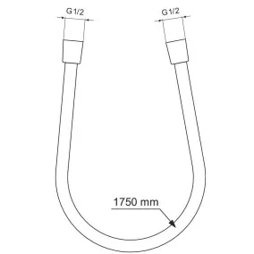 Dušas šļūtene Ideal Standard Idealrain 1.75m, nevērpjas, BE175AA