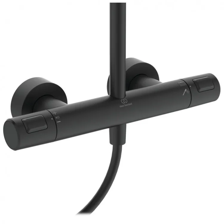 Dušas sistēma Ideal Standard Ceratherm T25, melna matēta A7545AXG