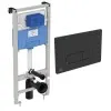 Iebūvējamais rāmis tualetes podam Ideal Standard WC ar melnu pogu,R020467/0115A6