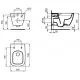Tualetes pods piekaramais Ideal Standard i.Life B ar Soft Close vāku, Rimless LS+