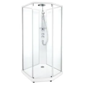 Dušas kabīne IFO Showerama 10-5 90x90cm, white/clear/frosted