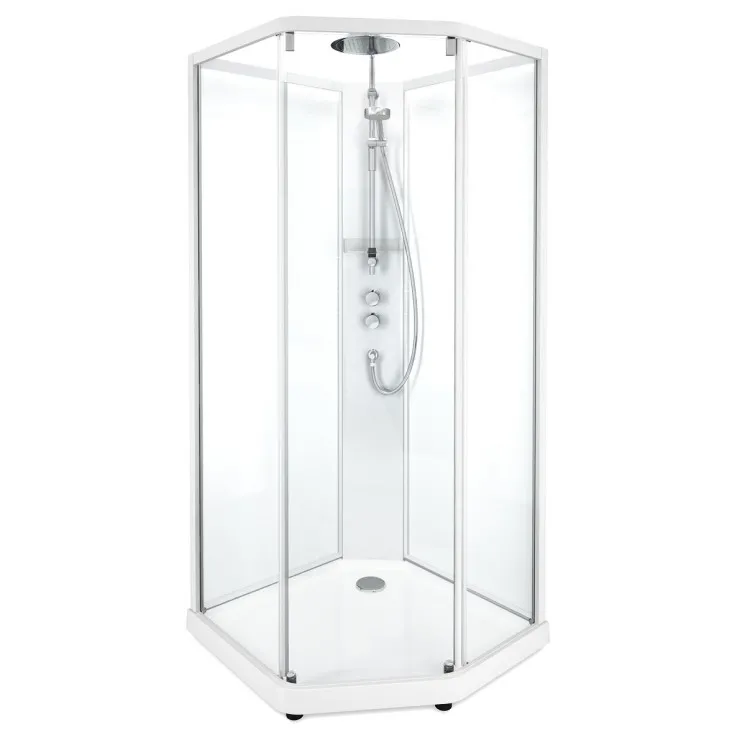 Dušas kabīne IFO Showerama 10-5 90x90cm, white/clear/frosted