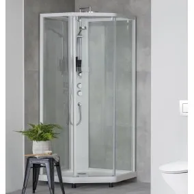 Dušas kabīne IFO Showerama 10-5 90x90cm, white/clear/frosted