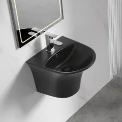 Vannas istabas izlietne Inter Ceramic 48x46cm, melna matēta