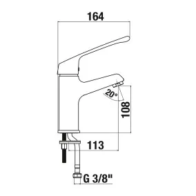 Izlietnes jaucējkrāns Jika Cube, H3111W10045101