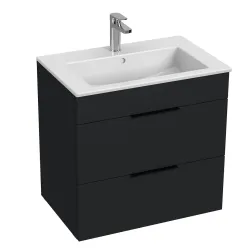 Vannas istabas skapītis ar izlietni Jika Cube 65cm, matēts antracīts