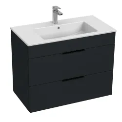Vannas istabas skapītis ar izlietni Jika Cube 80cm, matēts antracīts