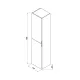 Vannas istabas augstais skapis Jika PURE 180x40x35cm, balts