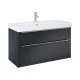 Vannas istabas skapītis ar izlietni Jika PURE 1020x440 mm, melns matēts
