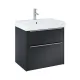 Vannas istabas skapītis ar izlietni Jika PURE 625x440 mm, melns matēts