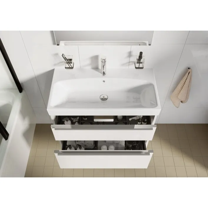 Vannas istabas skapītis ar izlietni Jika PURE 825x440 mm, balts