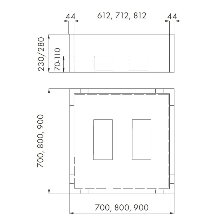 Schedpol Dušas paliktņa poresta Sofia 700-900x700-900 mm