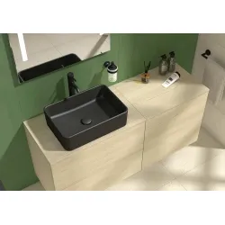 Vannas istabas uzliekamā izlietne Jika Cubito Pure 50x35cm, melna matēta