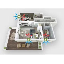 Svaigā gaisa siltummainītājs rekuperators MMotors ECO-FRESH 01 Comfort ar CO sensoru