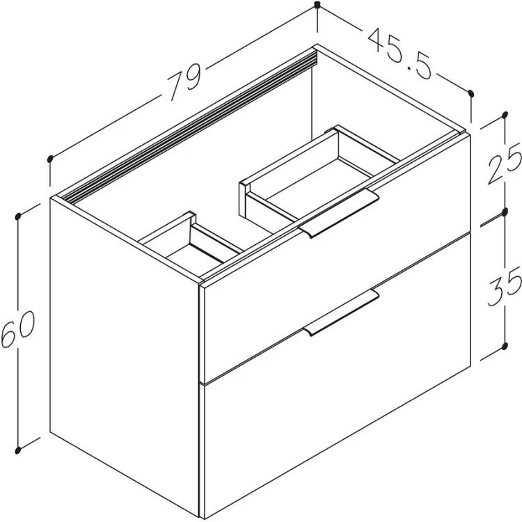 Vannas istabas skapītis KAME BIG ar izlietni ILSA 81x46cm, sarkans antīks