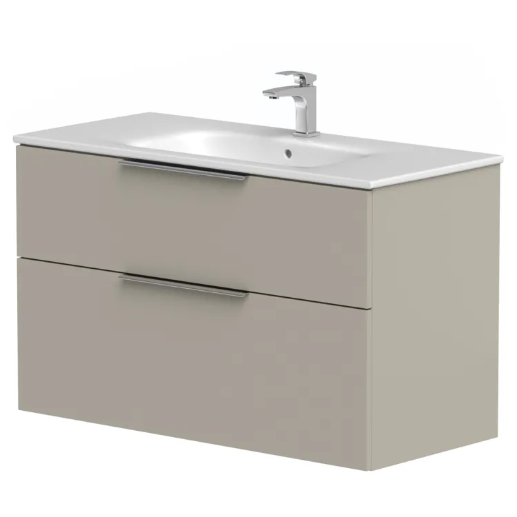 Vannas istabas skapītis KAME BIG ar izlietni Elida 101x46cm, taupe