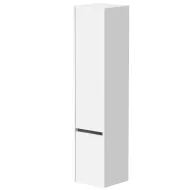 Vannas istabas augstais skapis Kame CITY 160x35cm, balts matēts/melns profils