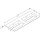 Izlietne skapītim dubultā KAME CORIAN 120x46.5cm, CN1214618-D