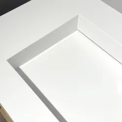 Izlietne skapītim dubultā KAME CORIAN 2 120x46.5cm, CN1202465-D-BS