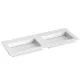 Izlietne skapītim dubultā KAME CORIAN 2 120x46.5cm, CN1202465-D-BS
