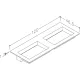 Izlietne skapītim dubultā KAME CORIAN 2 120x46.5cm, CN1202465-D-BS