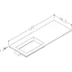 Izlietne skapītim KAME CORIAN 2 120x46.5cm, CN1202465-L-BS
