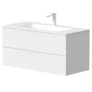 Vannas istabas skapītis Kame GAMA ar izlietni ORION 100х46cm ar push to open, balts