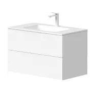 Vannas istabas skapītis Kame GAMA ar izlietni ORION 80х46cm ar push to open, balts