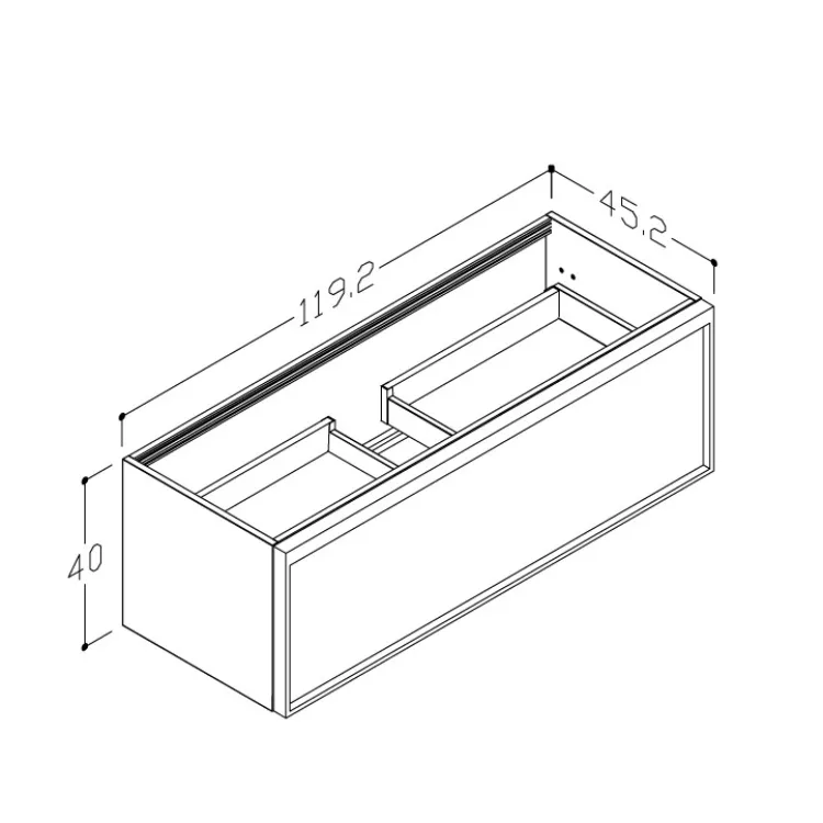 Vannas istabas skapītis izlietnei Kame SOLE 119.2x45.2cm, dūmota ozolkoka finierējums Vannas istabas skapītis izlietnei Kame SOLE 119.2x45.2cm, dūmota ozolkoka finierējums