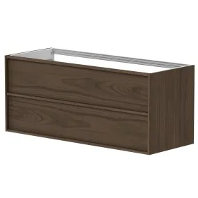 Vannas istabas skapītis izlietnei Kame HOME DUO 120x46cm, brūns ozolkoka finierējums