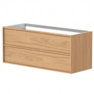Vannas istabas skapītis izlietnei Kame HOME 120x46cm, dabīgs ozolkoka finierējums