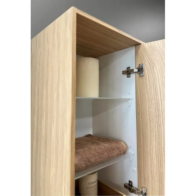 Vannas istabas augstais skapis Kame HOME 159.4 x 37.6 cm, brūns ozolkoka finierējums