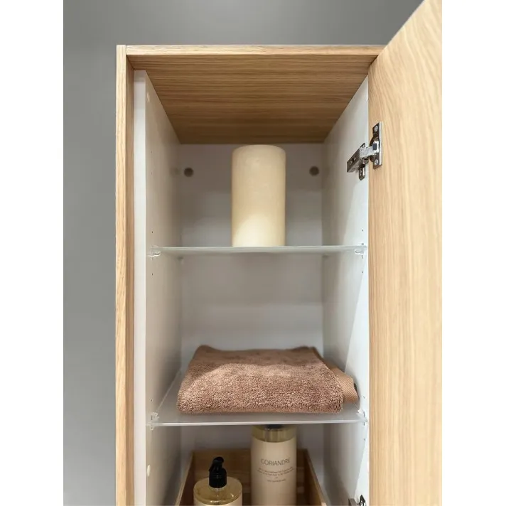 Vannas istabas augstais skapis Kame HOME 159.4 x 37.6 cm, brūns ozolkoka finierējums