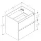 Skapītis zem virsmas Kame Exclusive LOFT 60cm, BUC/6-3DR/D18-LFT