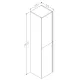 Vannas istabas augstais skapis Kame MATCH 160x35cm, TU/35-2/D05-MT