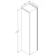 Vannas istabas augstais skapis Kame MOON 160x36cm, TU/35-2/D15-MO