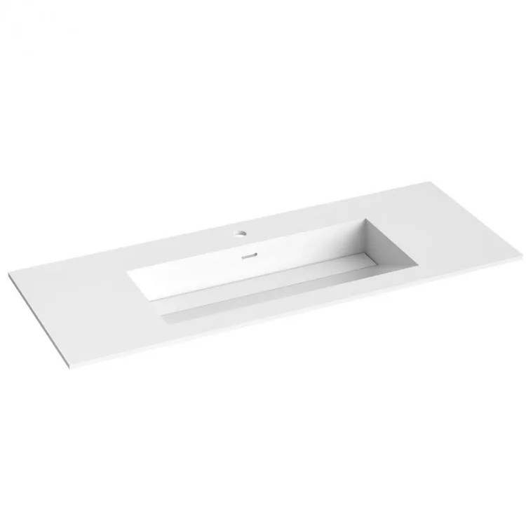 Vannas istabas skapītis ar izlietni Kame HOME Corian 120x46cm, brūns ozolkoka finierējums