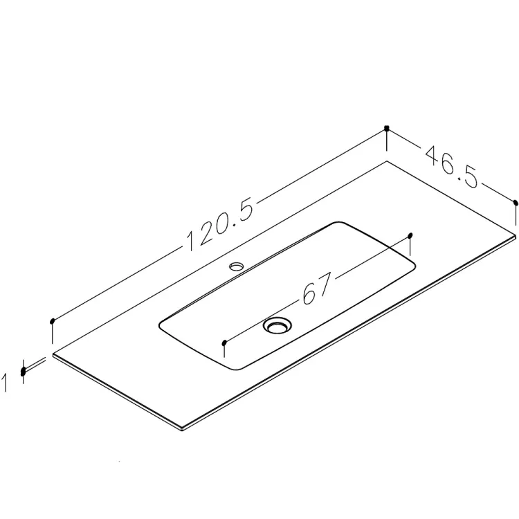 Vannas istabas skapītis Kame GAMA ar izlietni ORION 120х46cm ar push to open, balts