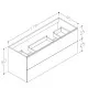 Vannas istabas skapītis dubultai izlietnei Kame GAMA  120х45cm, BUD/12-3DR/D1