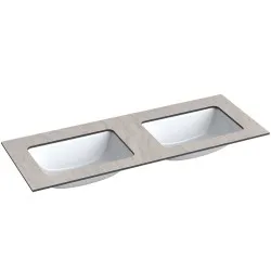 Izlietne ar augstspiediena lamināta darba virsmu Kame HPL, 121cm, WP/12-3/H12-P1-D