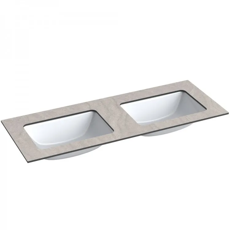 Izlietne ar augstspiediena lamināta darba virsmu Kame HPL, 121cm, WP/12-3/H12-P1-D