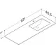 Izlietne ILSA ar augstspiediena lamināta darba virsmu Kame HPL, 121cm, WP/12-3/H11-P3-R