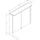 Vannas istabas skapītis ar spoguli Kame LOFT 80x71 cm, MC3DML/80-70/D15-LFT