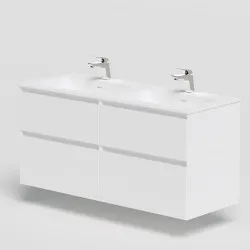 Vannas istabas skapītis dubultai izlietnei Kame LOFT  120cm, 2 x BU/6-3DR/D02-LFT