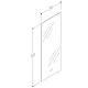 Spogulis ar dimmējamu LED apgaismojumu Kame MINI 90x36cm, 4000K