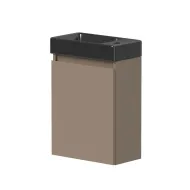 Vannas istabas skapītis ar izlietni Kame MINI melnā krāsā 40cm L/R, brūns